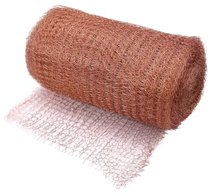 Filet Anti Limaces et Escargots, 12.7 cm x 10 m Maille de Cuivre de Haute Qualité, Filet Cuivre anti Limace, Grillage anti Rongeur, pour Maison, Jardin, Lutte Antiparasitaire, Rongeur, Escargot