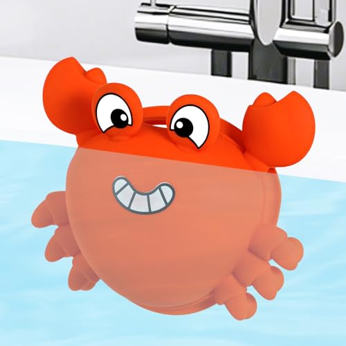 Koluti Bathtub Overflow Drain Cover, Silicone Fun Grab Bath Tub Drain Stopper with 8 Suction Cups, Bathroom Essentials Spa Accessories Gift, Orange