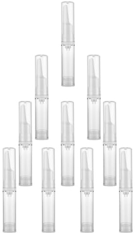 Homoyoyo Lot De 10 Flacons Distributeurs Cosmétiques 5 Ml Sous Vide Transparents Pour Sérum Contour Des Yeux Voyage Compact Sans Air