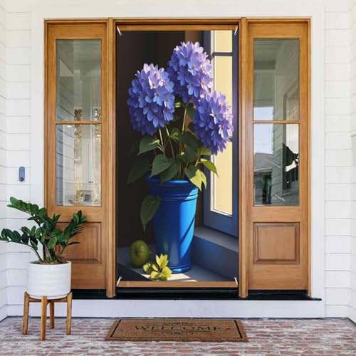 Realistica stampa viola dalia n. 12 coperture decorative per porte, decorazioni per interni ed esterni, primavera, estate, autunno, inverno, Halloween, Natale, decorazioni per la casa
