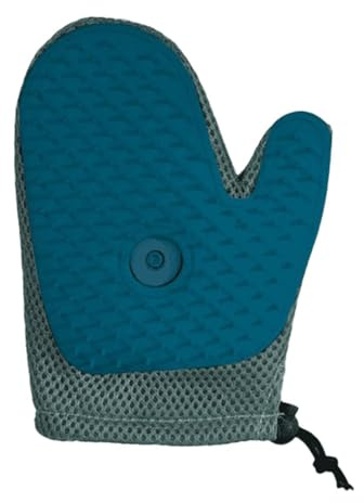 Gralara Handschuh zur Entfernung von Tierhaaren, Pflegehandschuh mit feinem Nebel für Teppiche, Blau