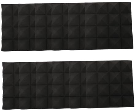 FUTUREORYY 12pièces Panneaux Acoustiques Mousse Absorbante Pyramide Anti-bruit Pour Studio Enregistrement Bureau Maison Isolation Phonique