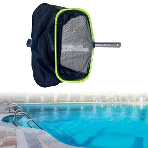 Advokingtap Red de skimmer de piscina con marco de aluminio para una eliminación eficiente de hojas y escombros, ligera y fácil de usar