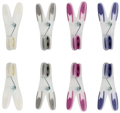 Laundry 360 Soft Grip Clothespins | Lightweight | Super Strong | Ergonomic Design | Rust Resistant | Laundry Accessories | Assorted