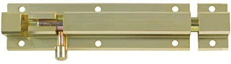 Amig - Catenaccio da Applicare per Porte Mod. 501 - Chiavistello di Sicurezza per Chiusura Orizzontale o Verticale - In Alluminio con Finitura Dorata - Misure: 100 x 40 mm - Viti Incluse