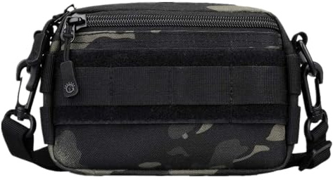 Sport Tent- Taktische Tasche Militär Beutel MOLLE Outdoor Kompakt Handytasche Taille Gürteltasche Zusatztasche mit Abnehmbarem Schultergurt