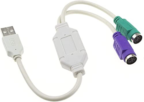 CABLEPELADO USB-Adapter für Tastatur und Maus | KVM-Switch | USB-Konverter für Tastatur und Maus | 15 cm | Weiß