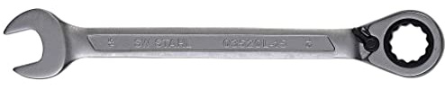 SW-Stahl 03520L-15 Llave Combinada de Carraca con Cabeza Inclinada, 15 mm
