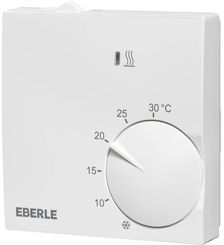 Eberle Raumregler Polarweis (extra Flach, Temperaturregler von 5 - 30 Grad, mit Temperaturabsenkung) 131110451100