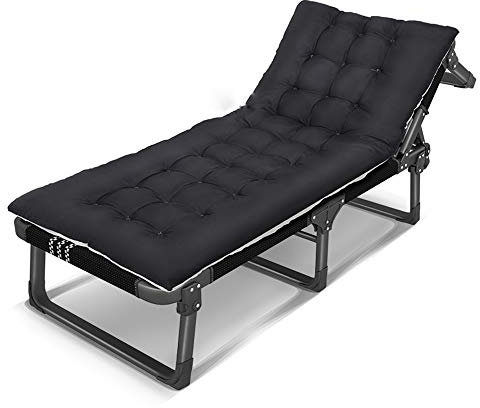 FUFU Deckchairs Zusammenklappbares Campingbett, faltbares Campingbett im Freien, tragbares Militärbett für Innen- und Außenanwender, Reise, Basislager, Wandern, Bergsteigen Klappbar