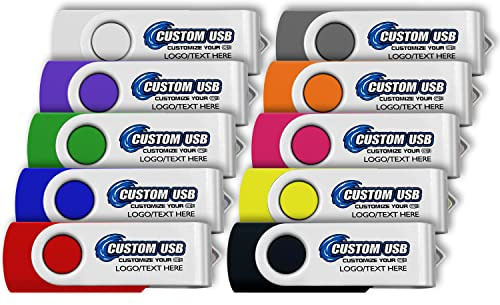Chiavette USB da 16 GB, Confezione da 100 Personalizzate (Colori Misti)