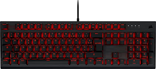 Corsair K60 PRO Kabelgebundene mechanische Gaming-Tastatur, Cherry MV Linearschalter, robuster Aluminiumrahmen, iCUE-kompatibel, AZERTY FR – PC, Mac, Xbox – Schwarz