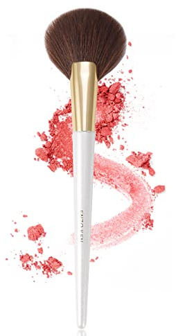 ENZO KEN Fächerpinsel, Rouge-Konturenpinsel, Großer Flauschiger Puderpinsel, Flexible Make-up-Pinsel für Seltene Mineralien, Puder, Konturenformen und Highlighting, Nasen Kontur. 169O