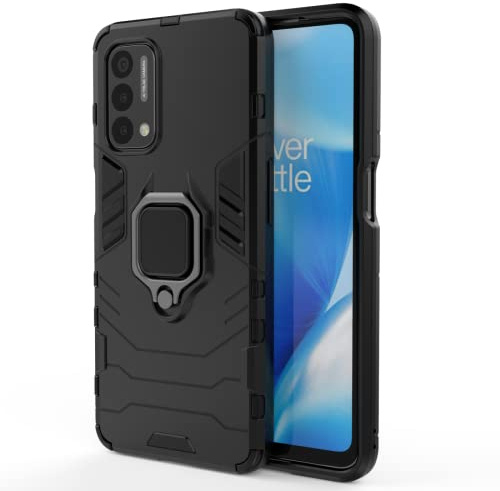 HONLEN Hülle Kompatibel für Oppo A54 5G / Oppo A74 5G Handyhülle, (6.5 Inches) [Stoßfeste][Kratzfest] Case mit 360 Grad Drehhalter Rüstung Schutz Cover Schwarz