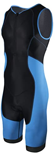 CGLRybO Tuta da triathlon a maniche corte da uomo, ideale per Ironman Racing Tri Suit, blu, M