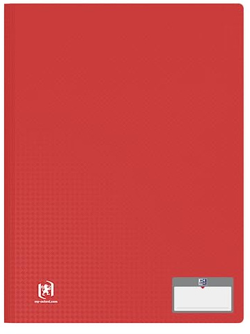 OXFORD Protège-Documents Memphis A4 40 vues / 20 pochettes Couverture Polypro Rouge