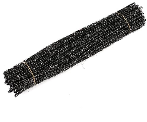 Katutude Pfeifenreiniger-Bastelset, 100 Stück Glitzer-Pfeifenreiniger, Chenille Stiele zum Basteln Craft Pfeifenputzer Bulk Pfeiffenputzerdraht Halloween Pfeifenreiniger für Kinder Erwachsene Art DIY