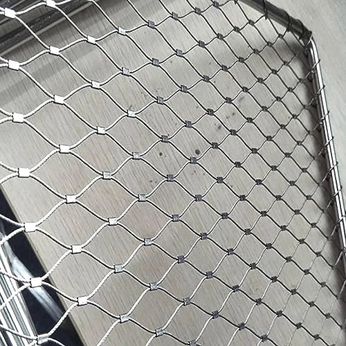 JIwqDY Filo in Acciaio Inox Giardino Rete di Sicurezza Esterno Balcone Rete for Recinzione Rete di Protezione Anticaduta (Color : 10cm Mesh, Size : 1x20m)