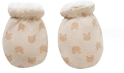 Anti-Kratzfäustlinge Baby Neugeborene Fäustlinge Warme Winter Kratzhandschuhe aus Baumwolle & Plüsch elastisch Babyhandschuhe, 0-12 Monate