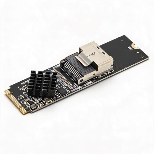 Sxhlseller M.2 NVME zu SFF 8087 Erweiterungskarte, ASM1064 Controller M.2 NVME zu SATA3.0 Adapter, 4 Port 6 Gbit/s SAS36 PIN SFF 8087 Controller Karte für 10 11