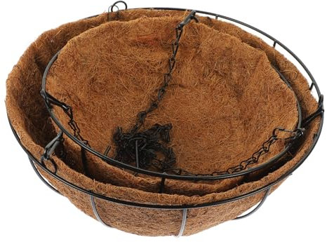 POPETPOP 2St Blumentopf Knoblauchhalter Pflanzgefäße für Pflanzen Zimmerpflanzentöpfe Töpfe für Pflanzen Hängekorb aus Metall Blumenampel An der Wand montiert hängender Korb Zwiebel Eisen