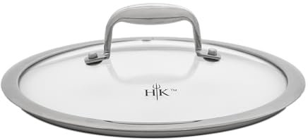 Hell’s Kitchen Tempered Glass 9.5 Inch Pan Lid, Steam Vented, Dishwasher Safe, Oven Safe (9.5)