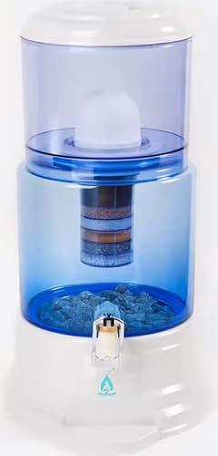 Elixer Water Filtro de agua alcalino brillante - 8 pasos Instalación de filtro de 14 litros - agua potable filtrada con minerales añadidos - purificación de agua - jarra con filtro de agua
