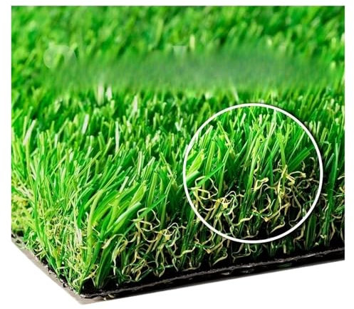 LNNXSZ Tappeto Verde da Esterno Tappeto in Erba Finta Spessa 6 FT x 12 FT Tappetino in Erba Sintetica for Paesaggi da Giardino for Interni ed Esterni - Tappeto for Prato Artificiale