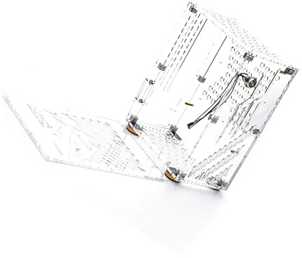 POENVFPO Mini-ITX Game PC Case Compatto e Telaio Portatile Shell in Plexiglass per di Flessione della Scheda Madre ITX, Computer Berrou-PC Bern Kili Tower per Piccoli Spazi (Trasparente)