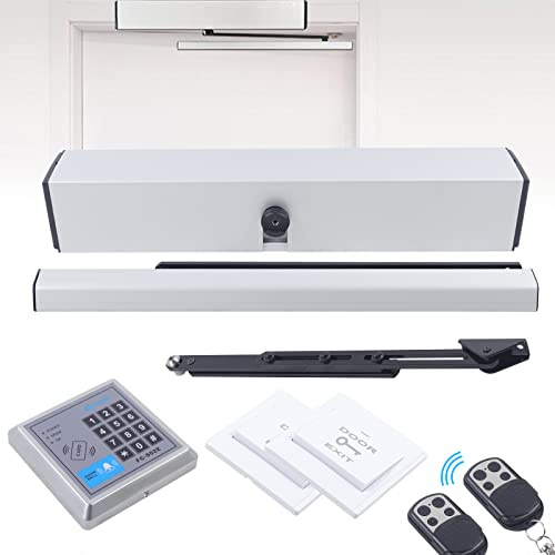 Kit apriporta a battente elettrico automatico – telecomando a doppio braccio, motore senza spazzole in lega di alluminio resistente con 2 controller per un facile accesso