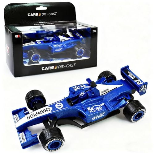 JhavexToy F1 Rennmodelle 1 Stück F1 Auto Modell, Diecast Legierung Sammler Spielzeug Autos- Spielzeug Autos Set Mini Rennen Set, Rennfahrzeug Kinder Spiel für Jungen Mädchen - Blau