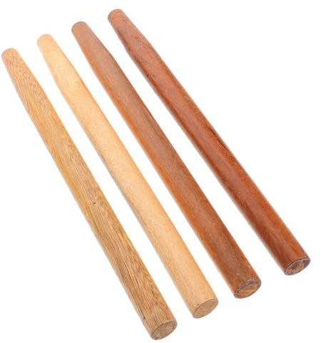 Homoyoyo 4 Pcs Hardwood Garden Tool Handles Replacement Long Wooden Handles for Hoes Shovels Sickles Ergonomic Grip for Enhanced Leverage and Use in Farming and Gardening Tasks