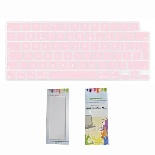 Keyboard Cover,Pink,European Version Keyboard Cover, Dustproof And Waterproof, Suitable For All MacBook Models