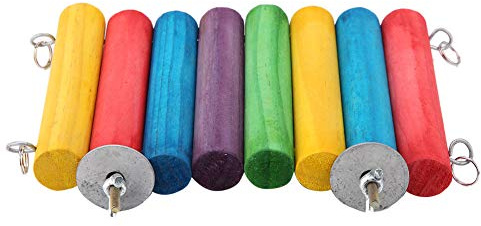 Tavola a Molla in Legno Colorata, Gioco Ponte Dondolo per Piccoli Animali, 16cm - Naturale e, Stimola Curiosità e Attività per Criceti e Scoiattoli (Colorato)