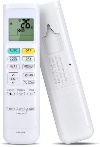 WKOLF Kit de control remoto de repuesto para aire acondicionado Daikin ARC480A1 ARC480A11 ARC480A13 ARC480A2 ARC480A3 ARC480A4 ARC480A5 ARC480A6 ARC480A7 ARC480A8 ARC480 A9 ARC480A10 ARCC480A10
