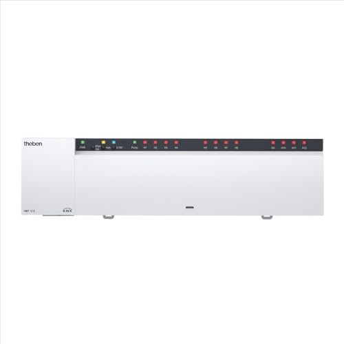 Theben - 4900374 - HMT 12 S KNX - Heizungsaktor zum Steuern von 12 Heizkreisen mit thermischen Stellantrieben, schaltend 24 V DC oder stetig 0–10 V DC - Integration von bis zu 2 Heizkreispumpen