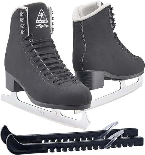 Jackson Ultima Mystique JS1592 / Figure Ice Skates for Men and Boys/Width: Medium/Size: Adult 7.5 Bundle with Guardog Skate Guards