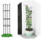 NWHJ Tuteur pour Plantes Grimpantes, Cages a Plantes, Jardin Support Treillis en Métal pour Pivoines, Hortensias, Roses, 20cm, 25cm,30cm,35cm Diamètre des Anneaux