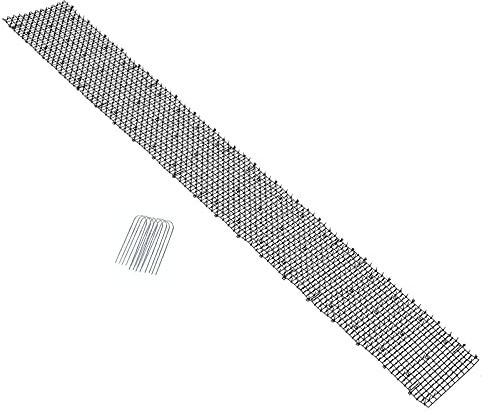 LOVIVER Pinchos Antipalomas, Pinchos Antigatos, Mats Anti-Gato Plástico, 2m ó 4m en Total, con Orificios para U-Clavos, para Ahuyentar a Gatos, Perros, Aves - 2m