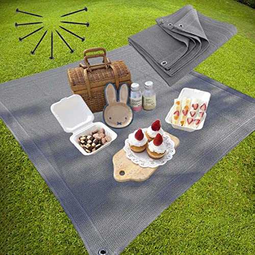 Tragbar Zeltteppich, Markisenteppich Grau, Aus Hdpe-material Camping Teppich Outdoor, Rutschfest Und Langlebig Vorzeltteppiche, Teppich Für Zelt Wohnmobil Ausgestattet Mit Erdnägeln ( Size : 1.5mx2m )