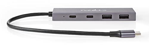 Nedis UHUBU3450AT hub & concentrateur USB 3.2 Gen 2 (3.1 Gen 2) Type-C 10000 Mbit/s Anthracite