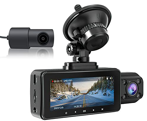 LANMODO Dashcam Auto Vorne Hinten Innen mit Hardwire kit (Dashcam Vorne Hinten Innen)