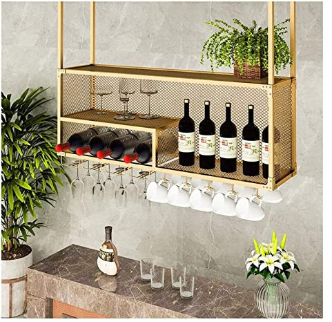 FanXus Portabottiglie Industriale retrò Porta Vino in Vetro Decorazione Porta Bottiglia Metallico in Ferro battuto Porta caldicesidali di calicioni Made in China
