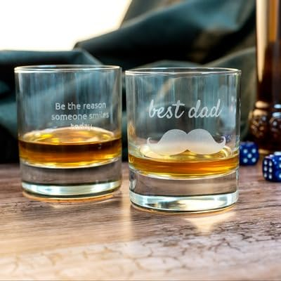Smartphoto Whiskyglas - Personalisiertes Glas mit eleganter Gravur - Geschenkidee Valentinstag, Hochzeit, Geburtstag, Muttertag, Vatertag, Weihnachten - 1er Set 21cl