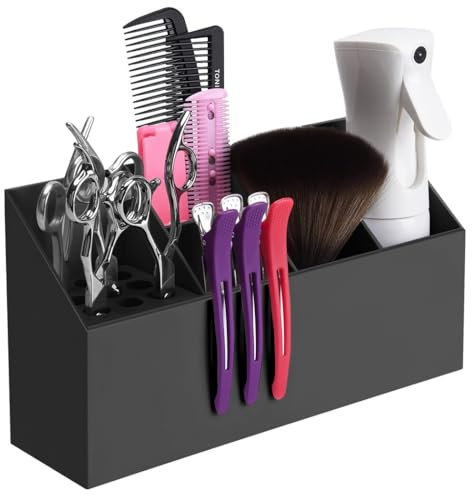 Kapmore Professionelle Scherenaufbewahrung, Friseur-Werkzeug-Organizer, Salon-Ready-Scherenhalter, geräumige Scherenbuchse mit abnehmbarem Stauraum