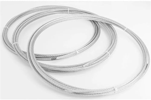 Drahtseil 304 Edelstahl-Drahtseil, weiches Kabel, Wäscheleine for Angeln (Color : Diameter 5mm, Size : 50M)