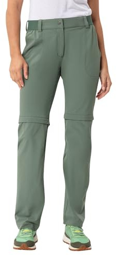 VAUDE Wanderhose Damen Farley Stretch Zip-Off Hose II – Gr. 48 Short | Wasserabweisende Zip-Off Trekkinghose – bequeme Stretch-Wanderhose – strapazierfähig & schnelltrocknend - ideal zum Wandern