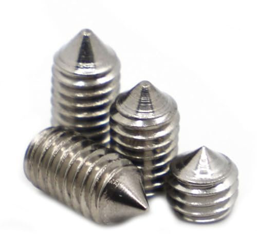 AYYSSM M2 M2.5 M3 M4 M5 M6 M8 M10 M12 304 Edelstahl Innensechskantschraube mit Kegelspitze Madenschraube(4mm,M2.5 10pcs)