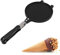 Macchina per Cono di Cialda, 16,5 cm Waffle Cone Maker in Lega di Alluminio, Macchina per Cono Gelato Rotolo di Uova Crepe Pan