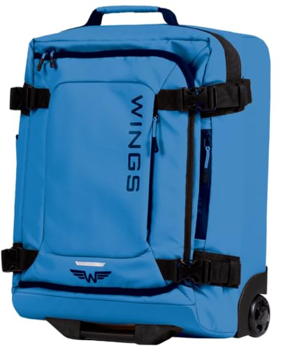 Wings Weichschalenkoffer 20 Kabinengröße, blau, 33L, 2 Rollen